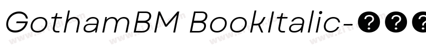GothamBM BookItalic字体转换